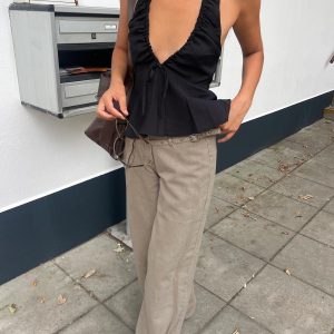 Gadot Halter Top Black