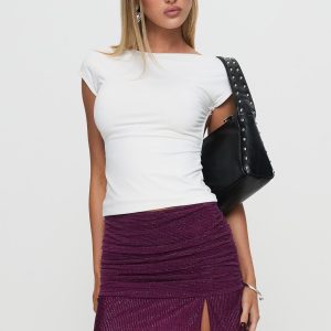 Anaquin Ruched Mini Skirt Purple