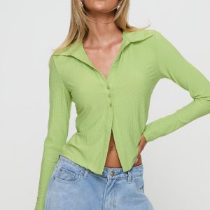 Echoes Long Sleeve Top Green