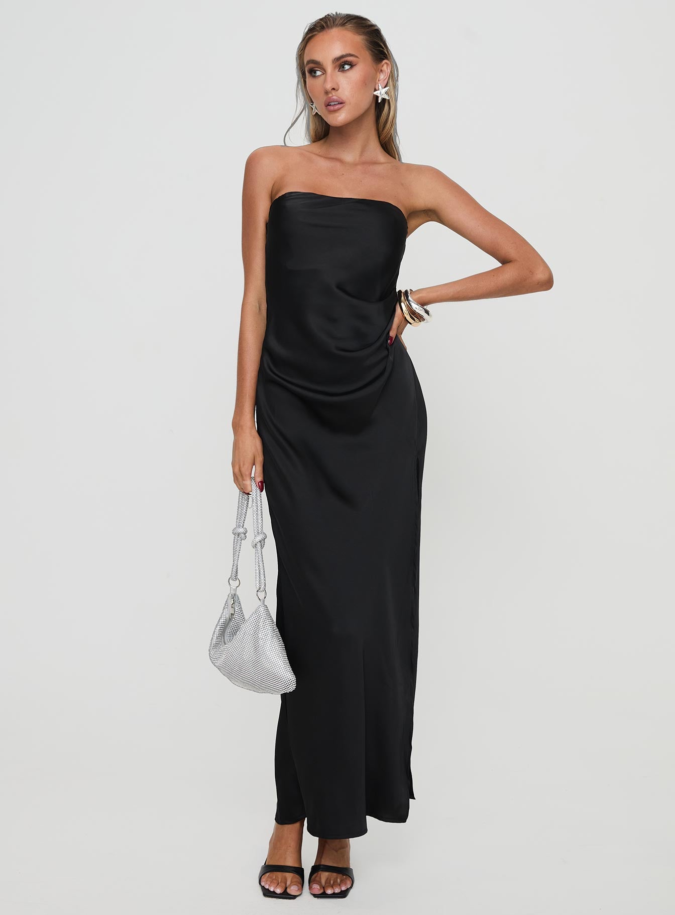 Marlisa Strapless Maxi Dress Black - Image 2