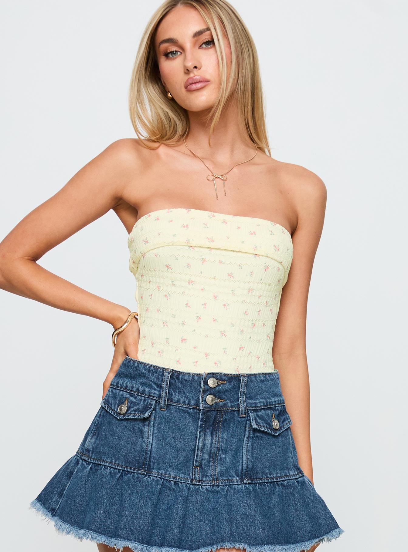 Majorette Strapless Bodysuit Cream - Image 2