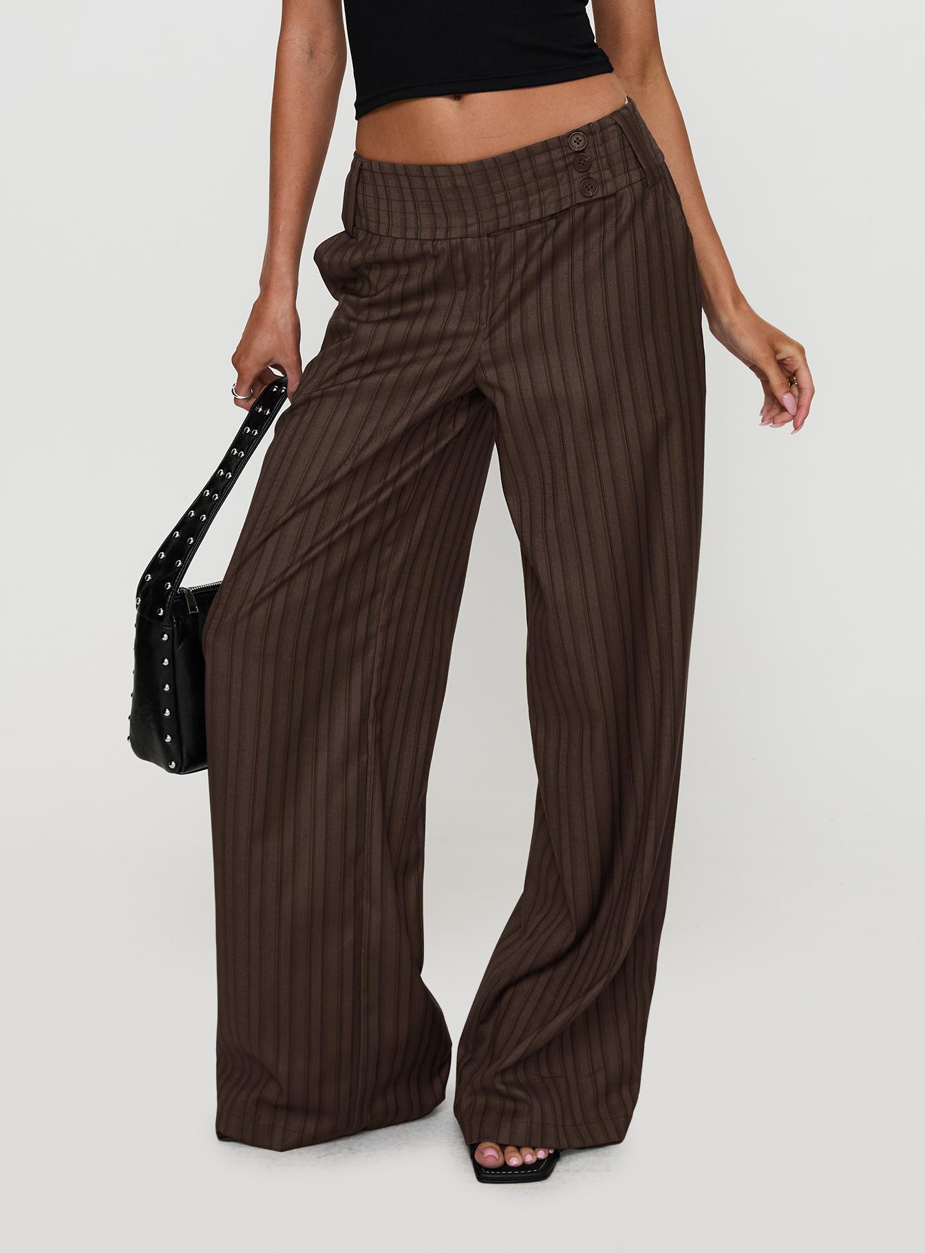 Cedars Low Rise Pant Brown Stripe - Image 2