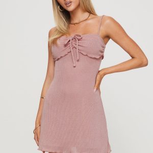 Cipher Mini Dress Pink