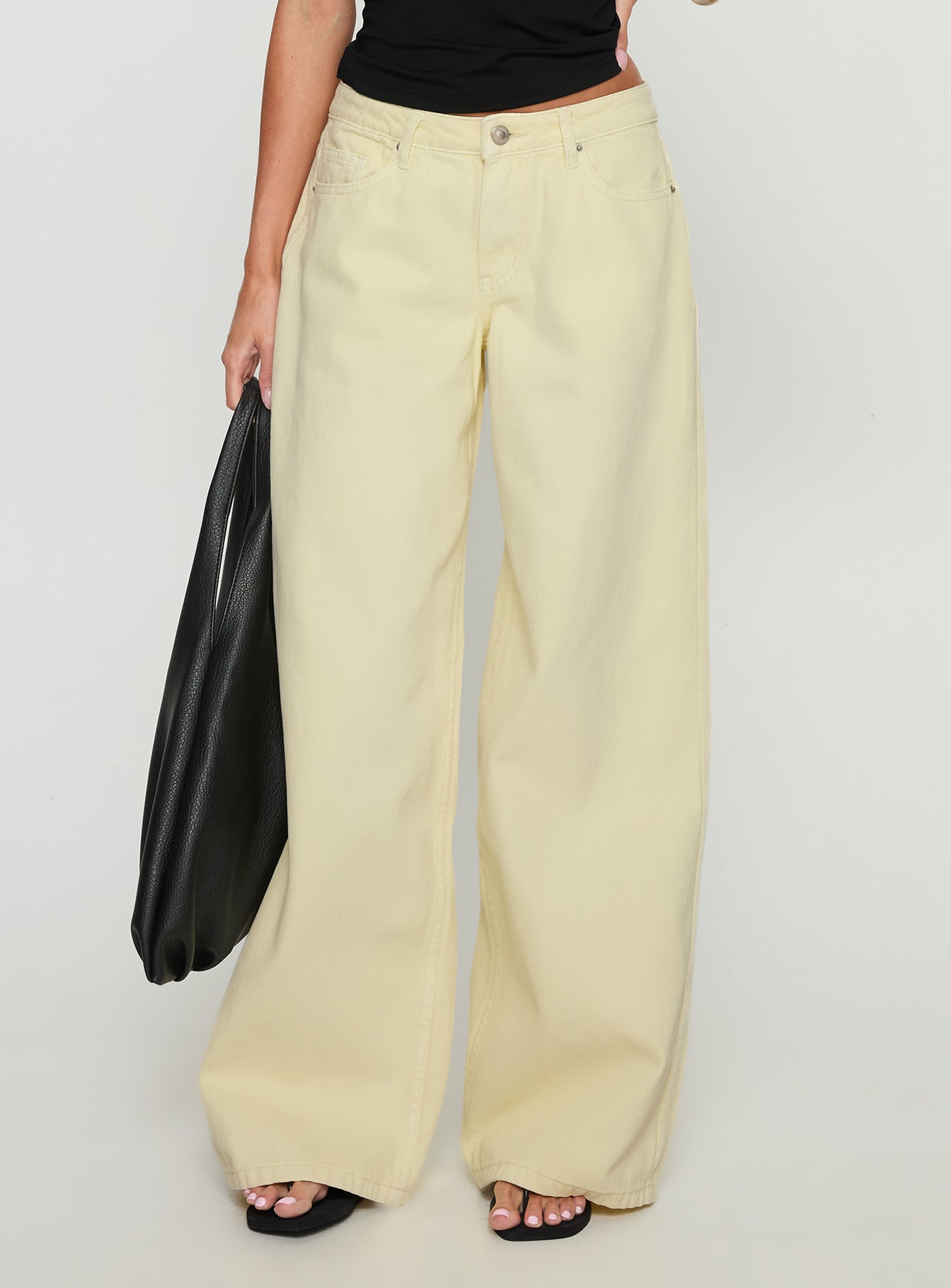 Ramos Low Rise Wide Leg Jeans Butter Lemon - Image 2