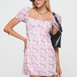 Hollen Mini Dress White Floral