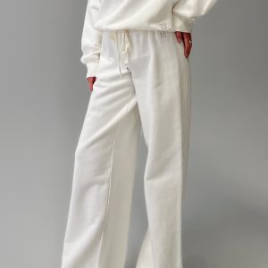 Dodie Wide Leg Pants Washed White