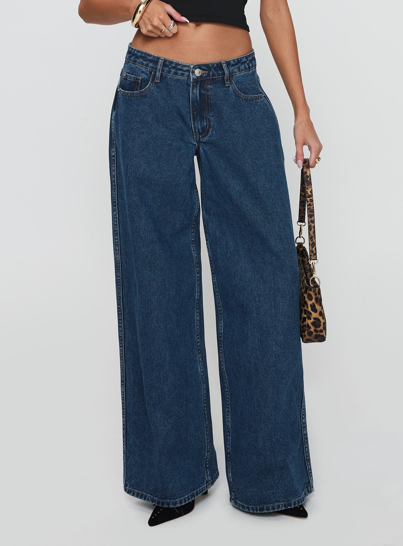 Ramos Low Rise Denim Jeans Dark Blue Wash - Image 2