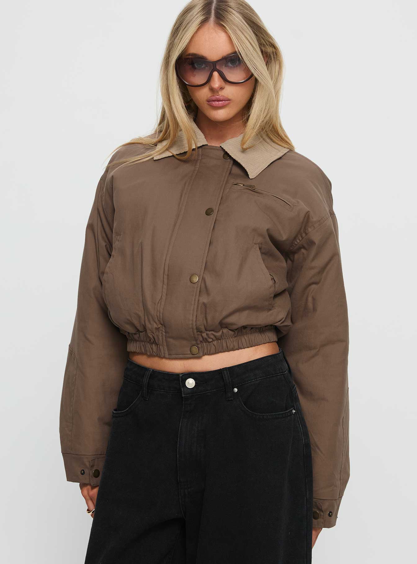 Fateful Collared Jacket Brown - Image 2