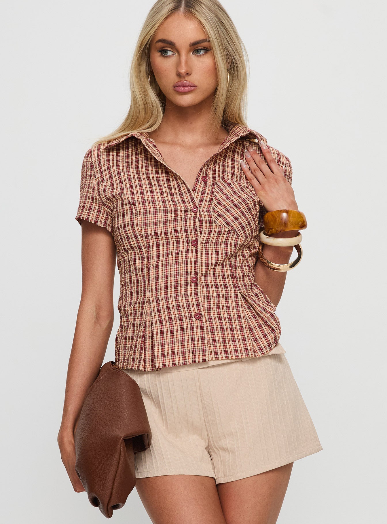 Alma Mater Top Red Check - Image 2