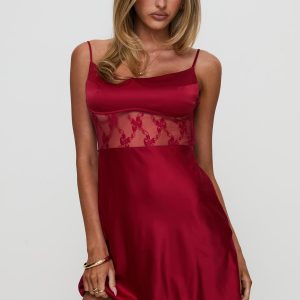 Le Tigre Lace Mini Dress Red