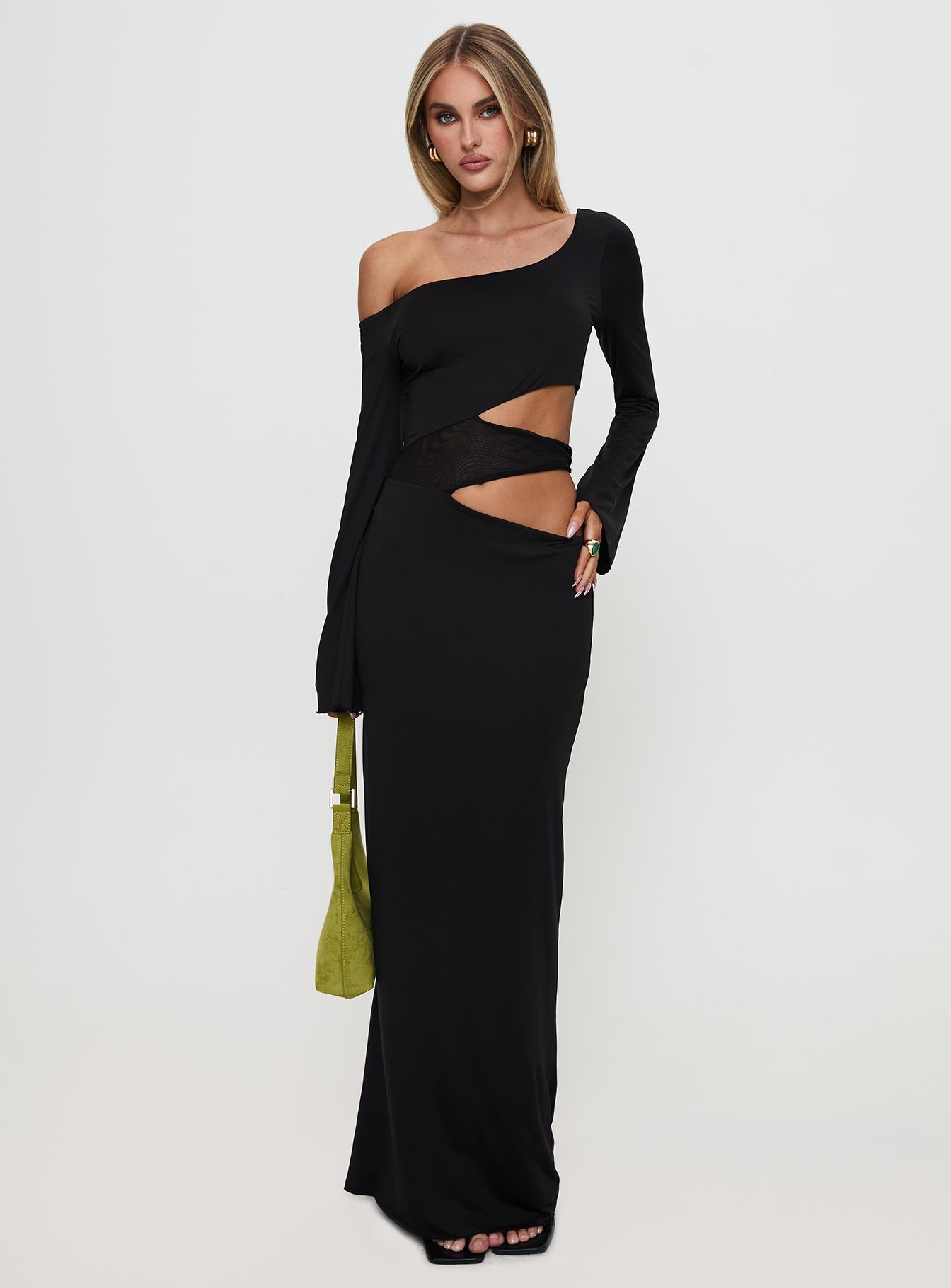 Kazimier Long Sleeve Maxi Dress Black - Image 2
