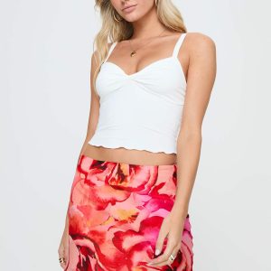 Tylar Mini Skirt Red Floral