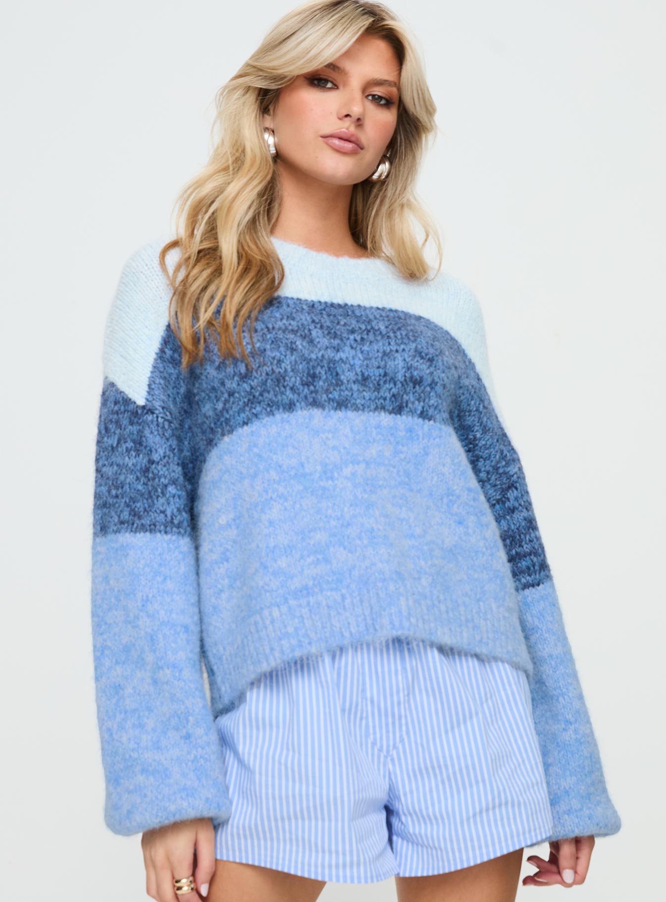 Janise Sweater Blue Stripe