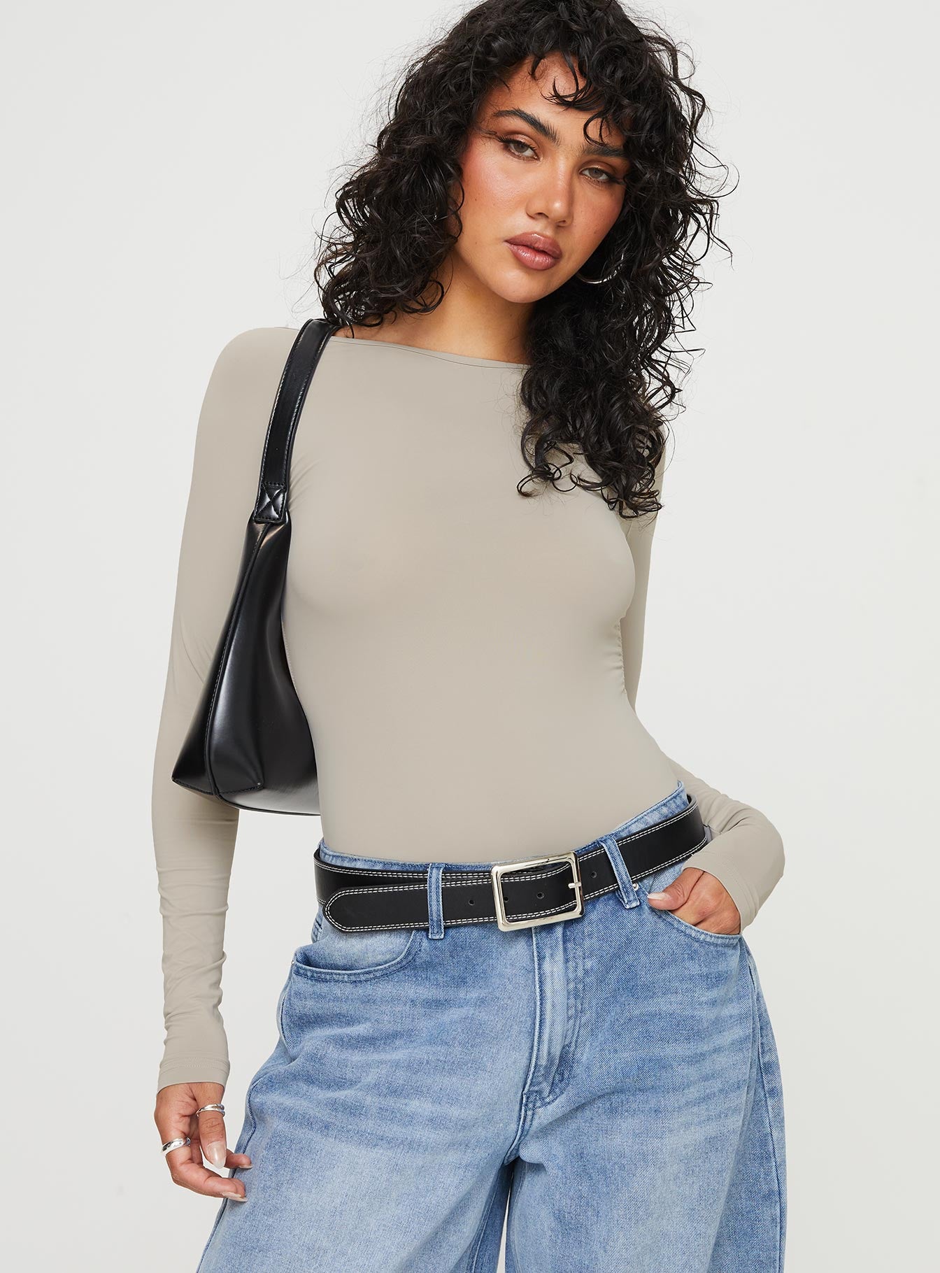 Gatewood Long Sleeve Bodysuit Grey - Image 2