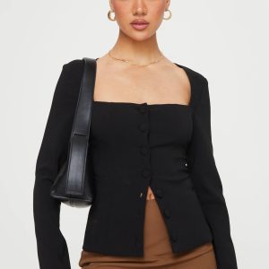 Gaskin Long Sleeve Top Black