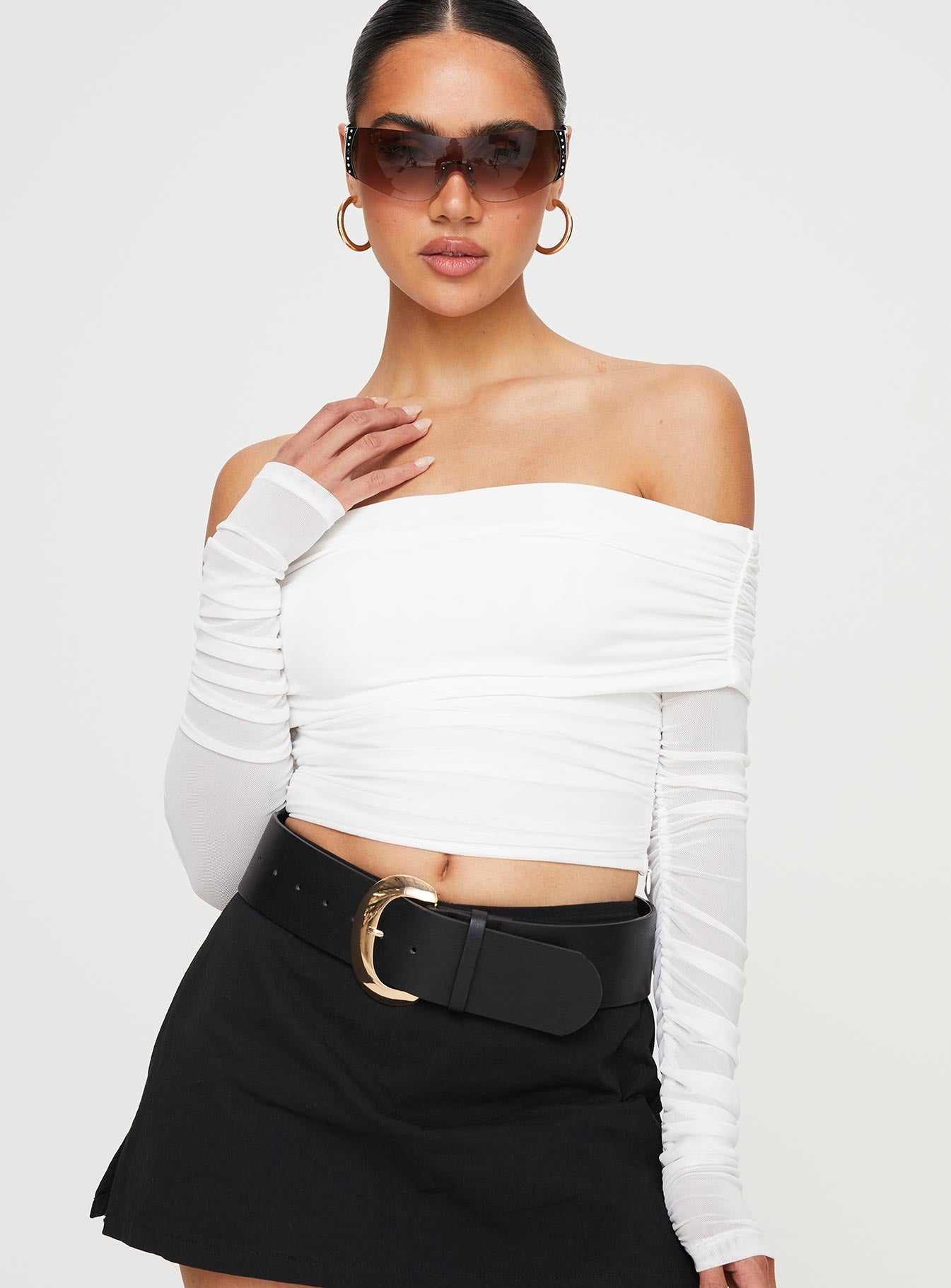 Fairburn Off The Shoulder Top White - Image 2