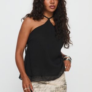 Rafaella Halter Top Black