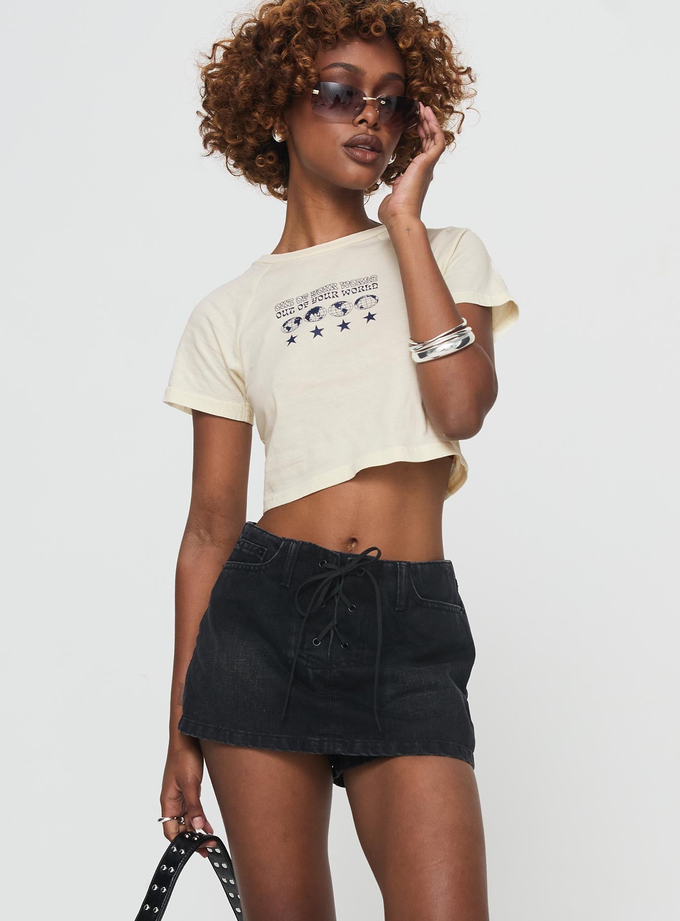 Amethysta Denim Skort Black - Image 2