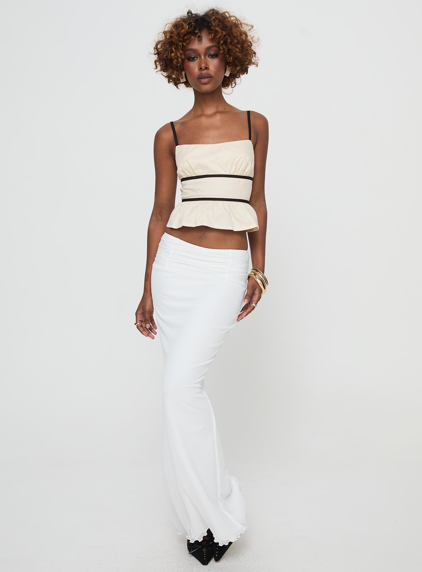 Meredith Maxi Skirt White - Image 2