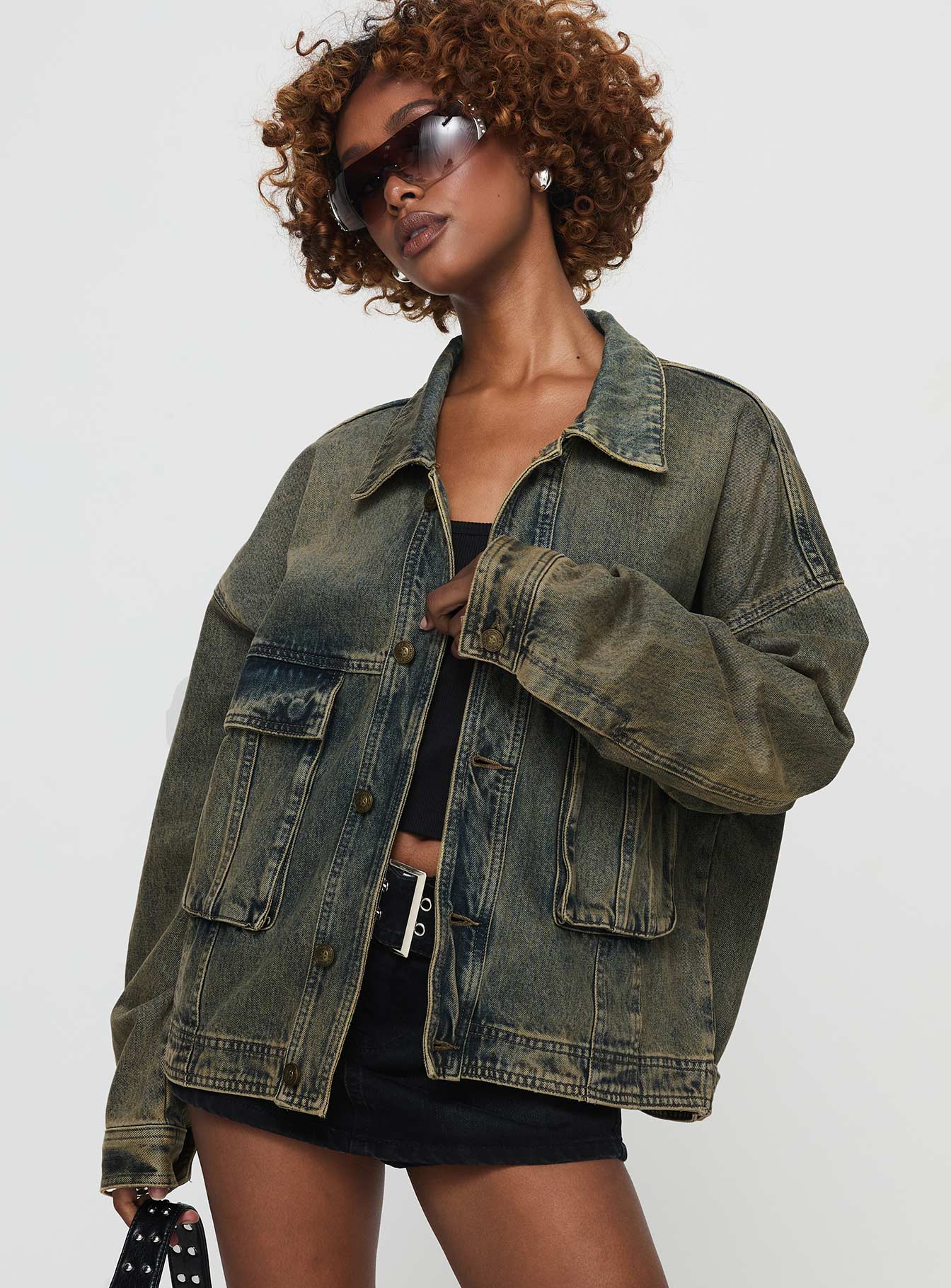 Kier Oversized Jacket Denim Antique Wash - Image 3