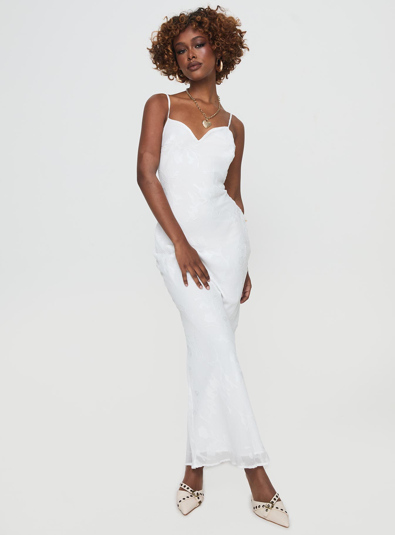 Naeema Maxi Dress White - Image 2