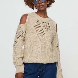 Colser Cable Knit Sweater Beige Beige