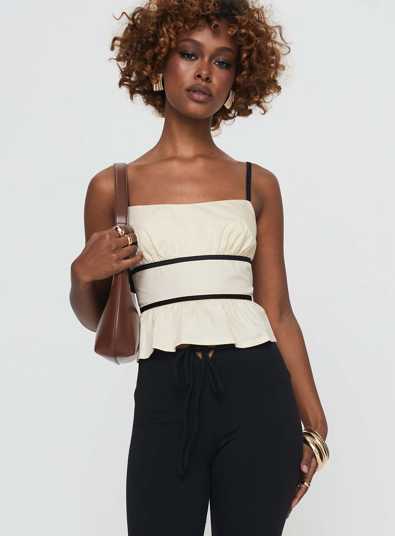 Daxon Top Cream / Black - Image 2