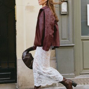 Lombardio Lace Maxi Skirt White