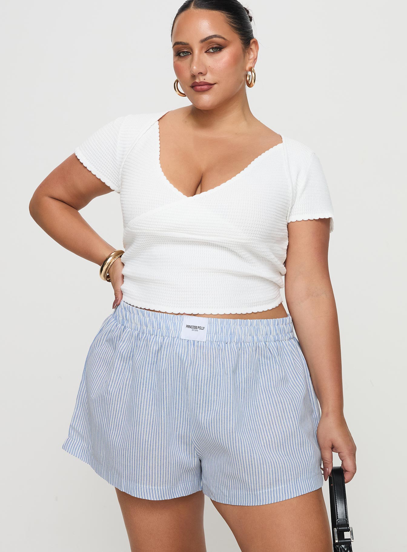 Sincar Boxer Shorts Blue / White Stripe Curve - Image 2