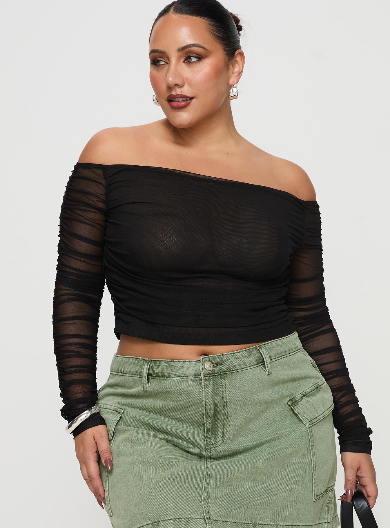 Hartford Off The Shoulder Top Black Curve - Image 2