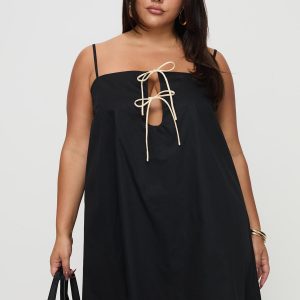 Belong Together Mini Dress Black Curve