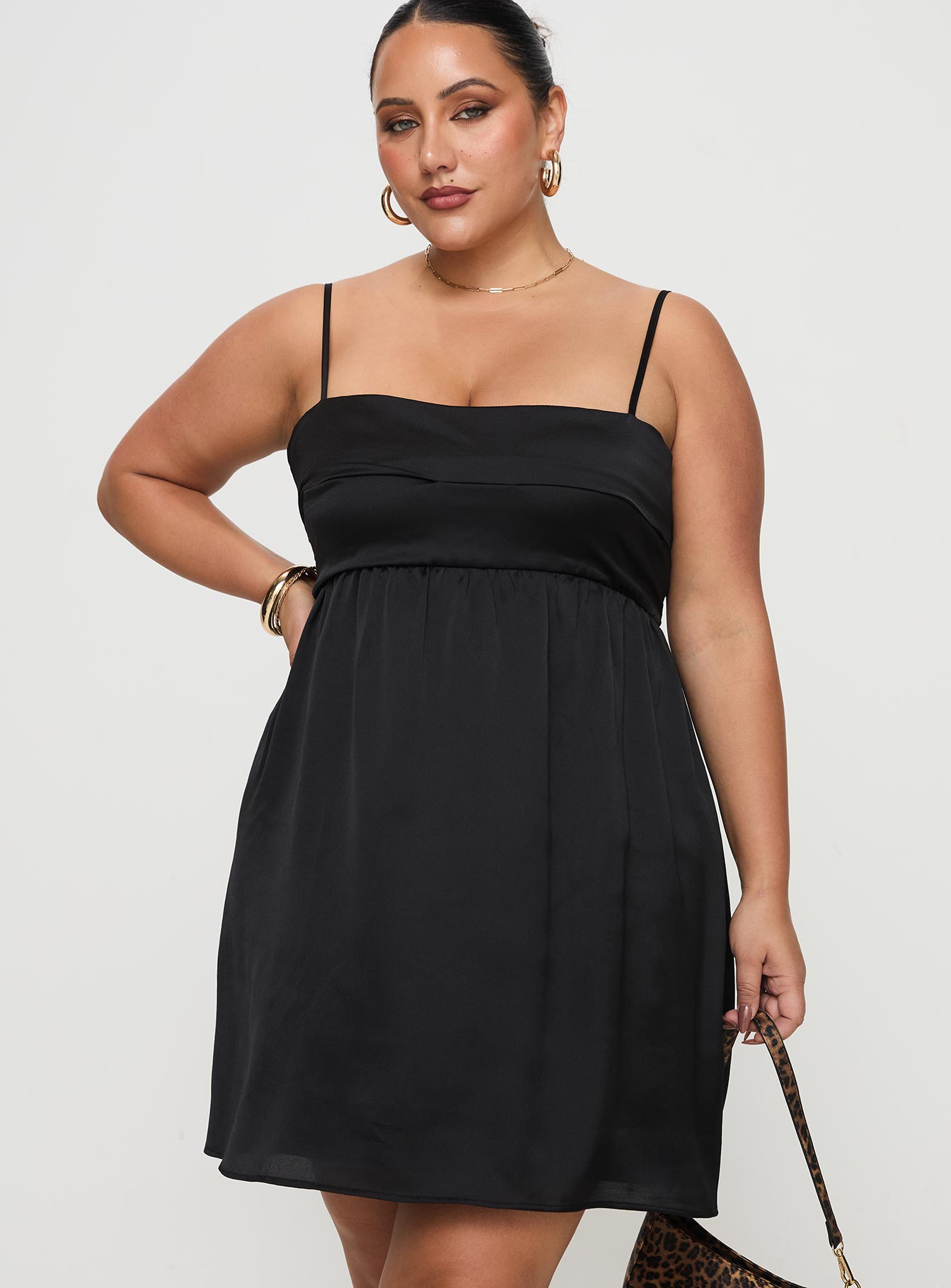 Ortega Mini Dress Black Curve - Image 2