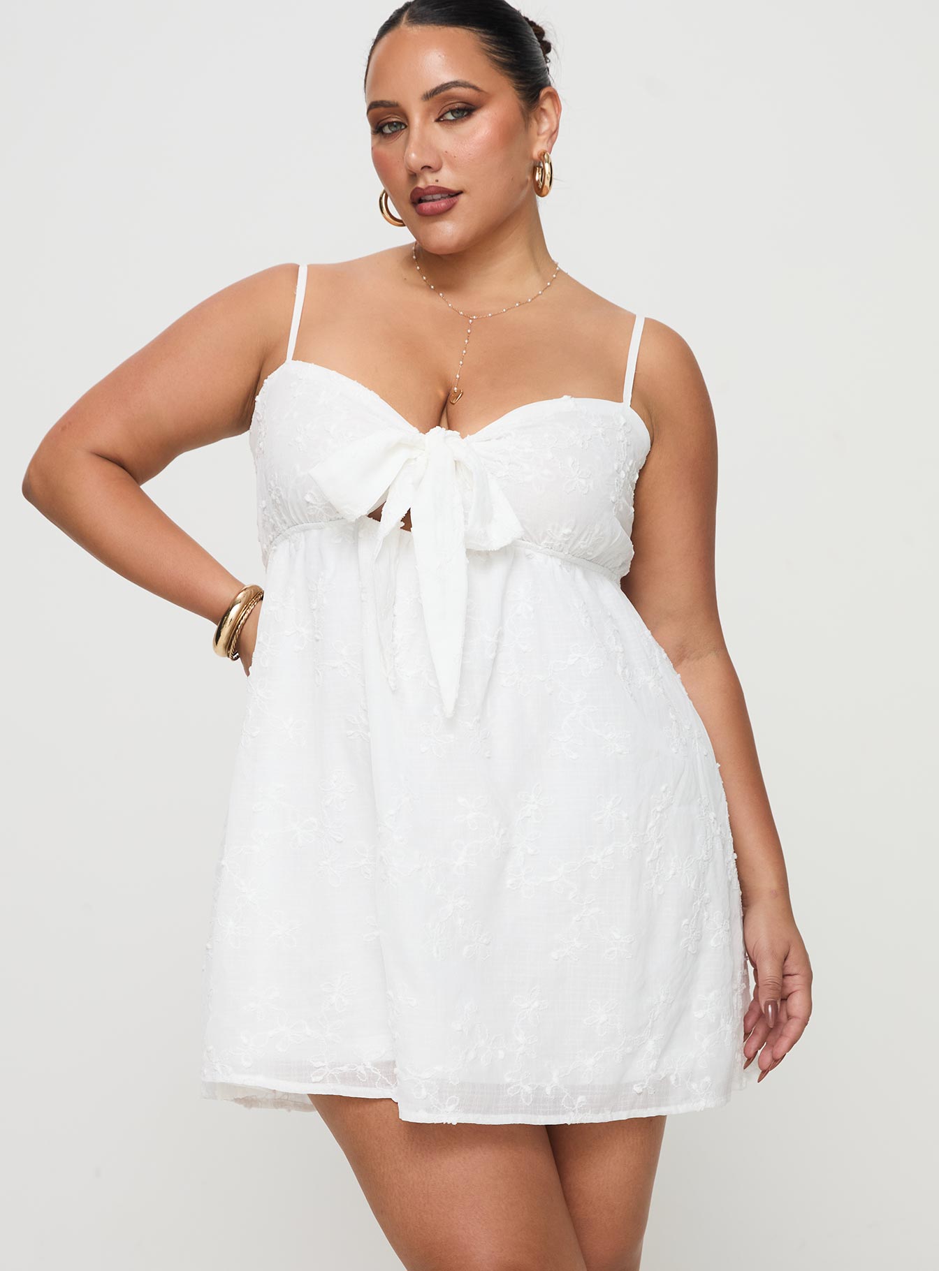 Granno Mini Dress White Curve - Image 2