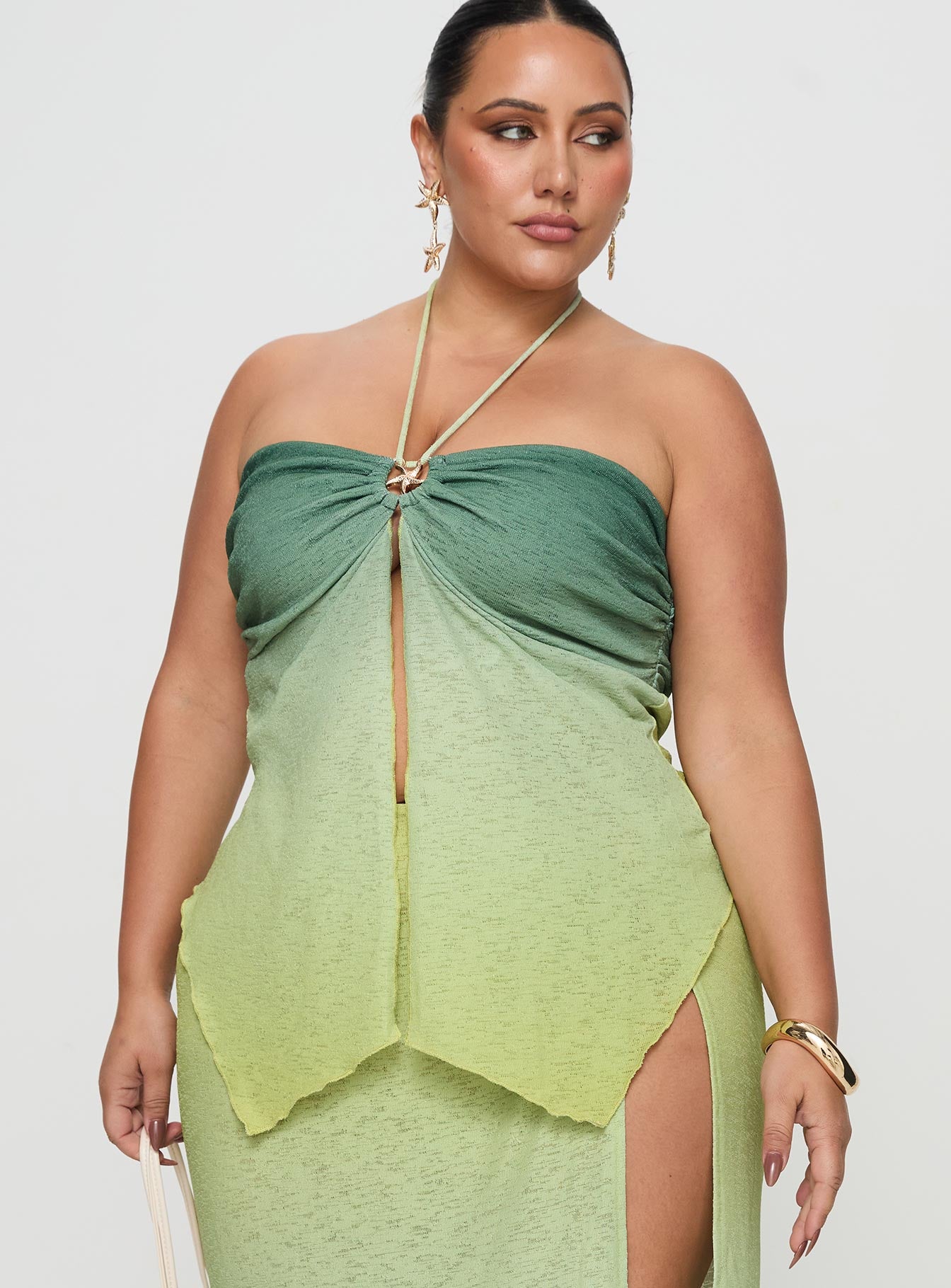 Star Girl Top Green Ombre Curve - Image 2