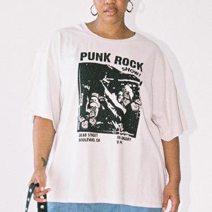 Punk Rock Show Oversized Tee Grey Curve