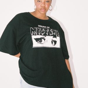 House Of Mystery Oversized Tee Black Curve