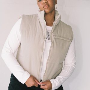 Kirby Puffer Vest Cream Curve