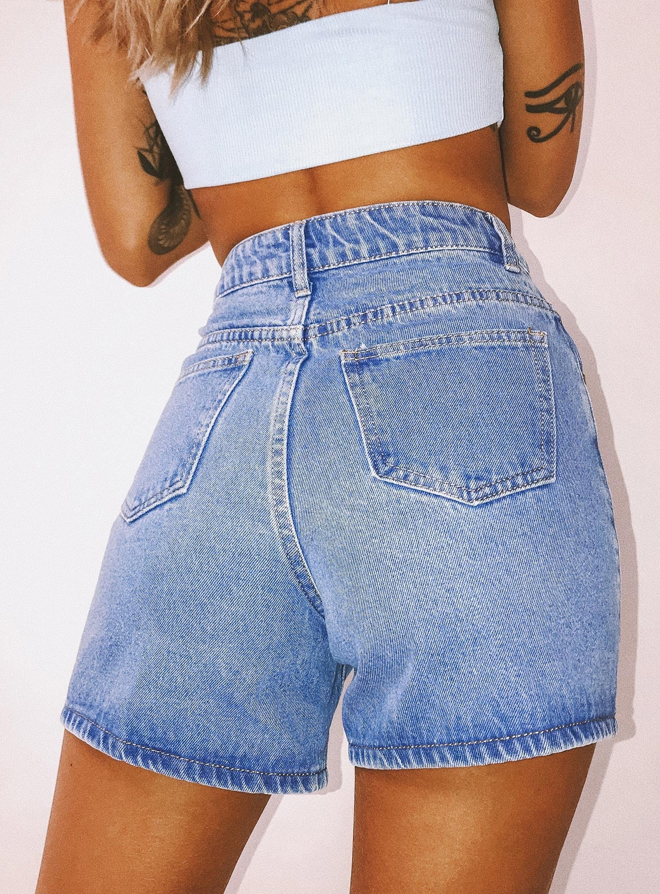 The Swalla Shorts Blue Denim - Image 7