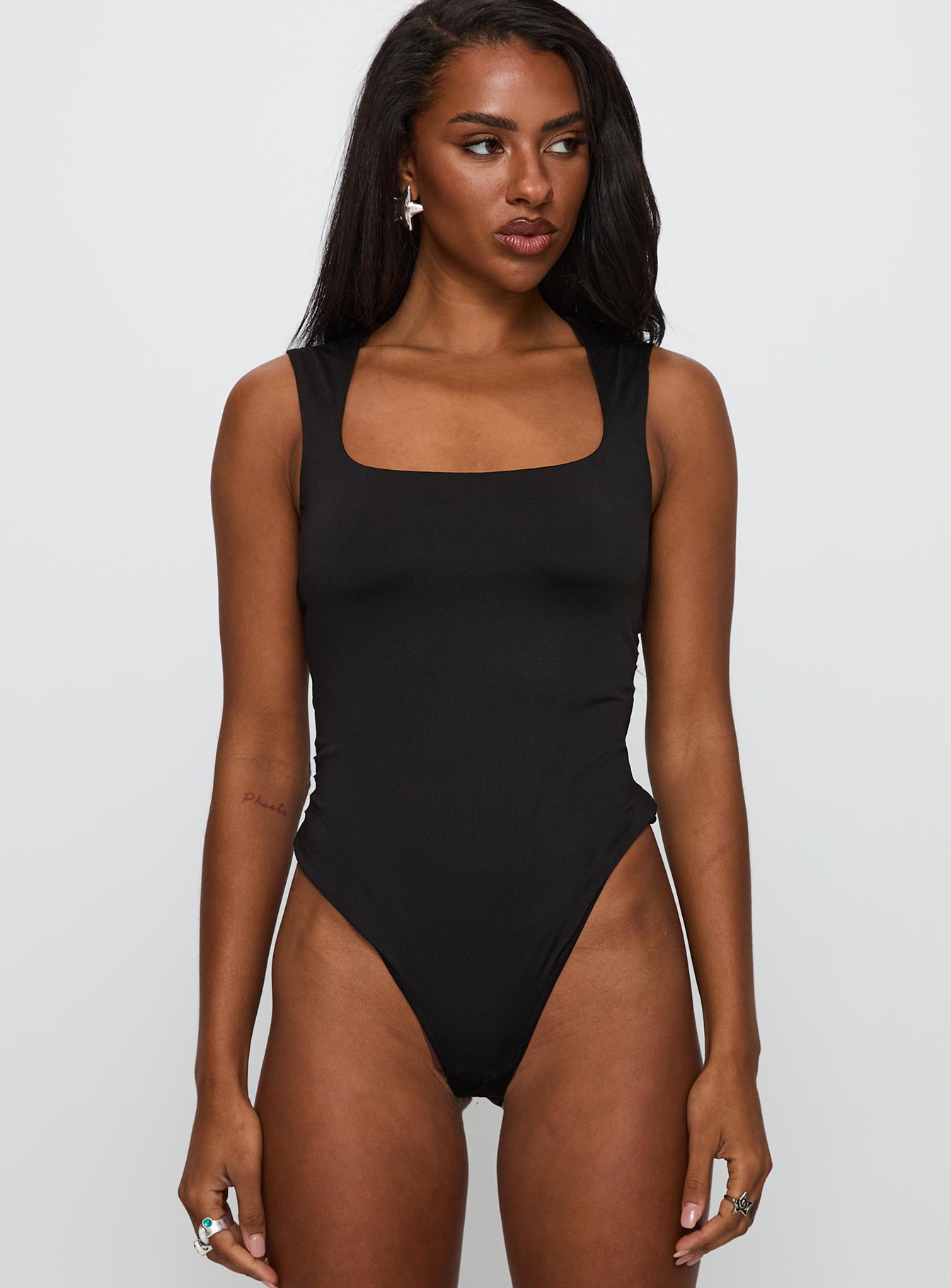 So Divine Cut Out Bodysuit Black - Image 11
