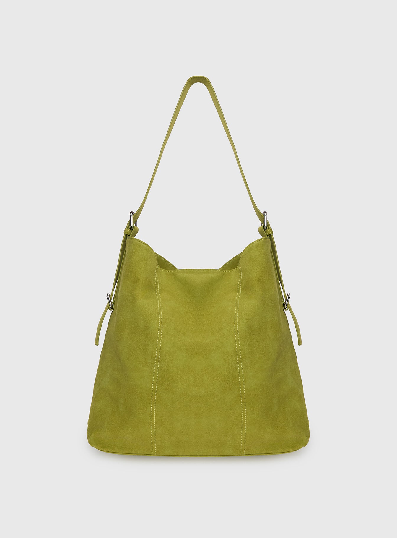 Bonus Points Faux Suede Shoulder Bag Green - Image 2