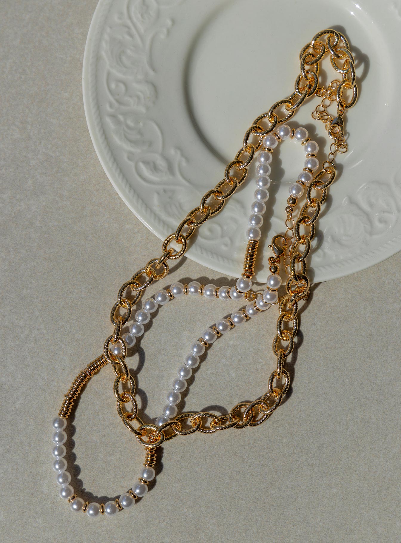 Mathias Necklace Gold / Pearl - Image 2