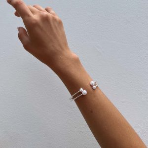 Calloway Pearl Cuff Silver