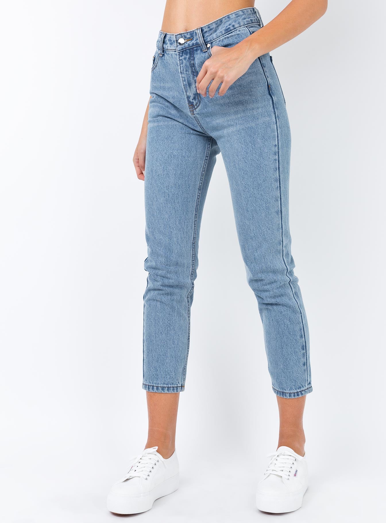 Gemini Mom Jeans Pale Blue - Image 2