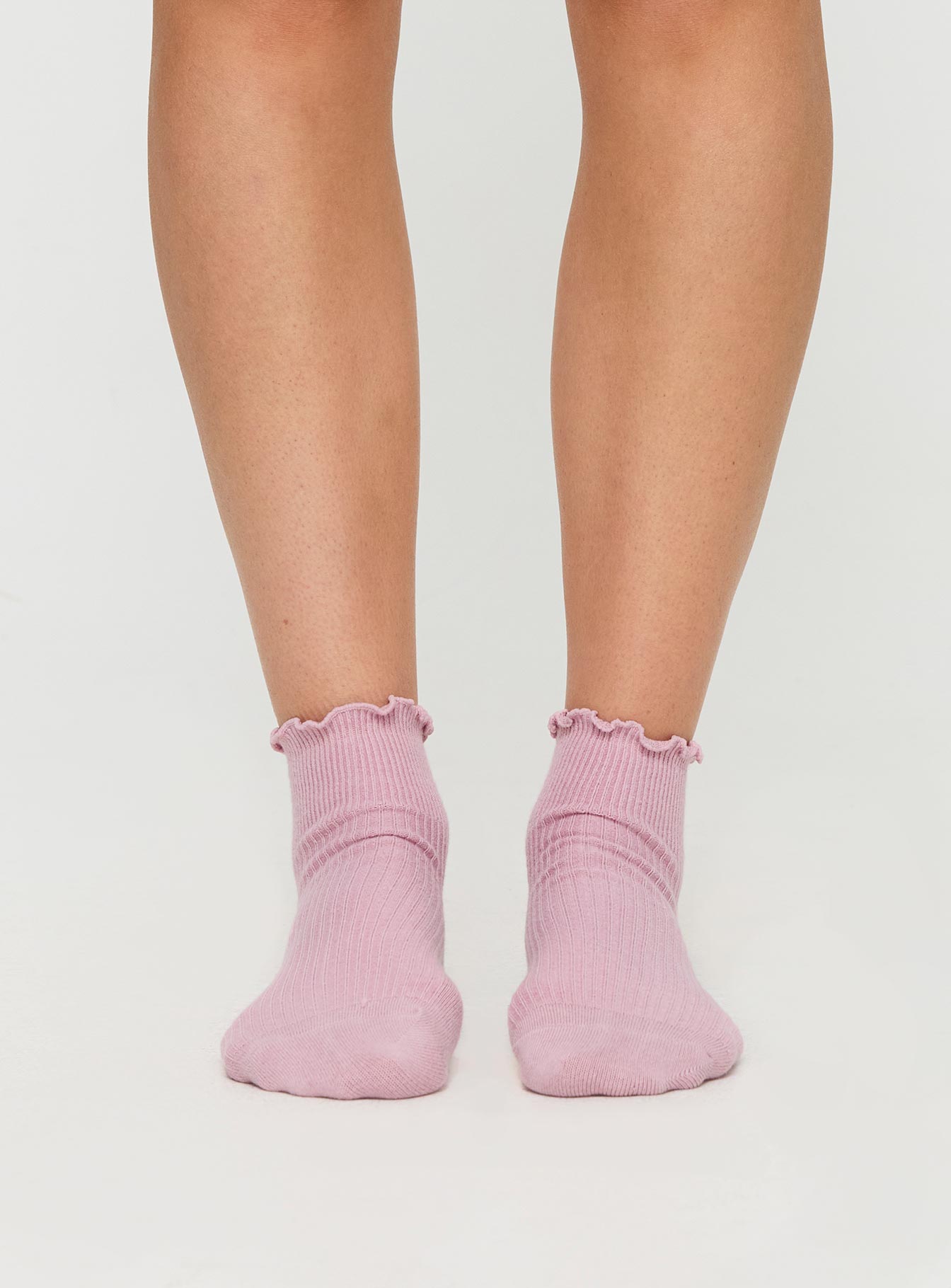Penne Ruffle Socks Pink - Image 2