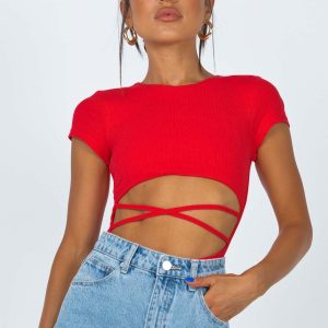 Nicola Bodysuit Red