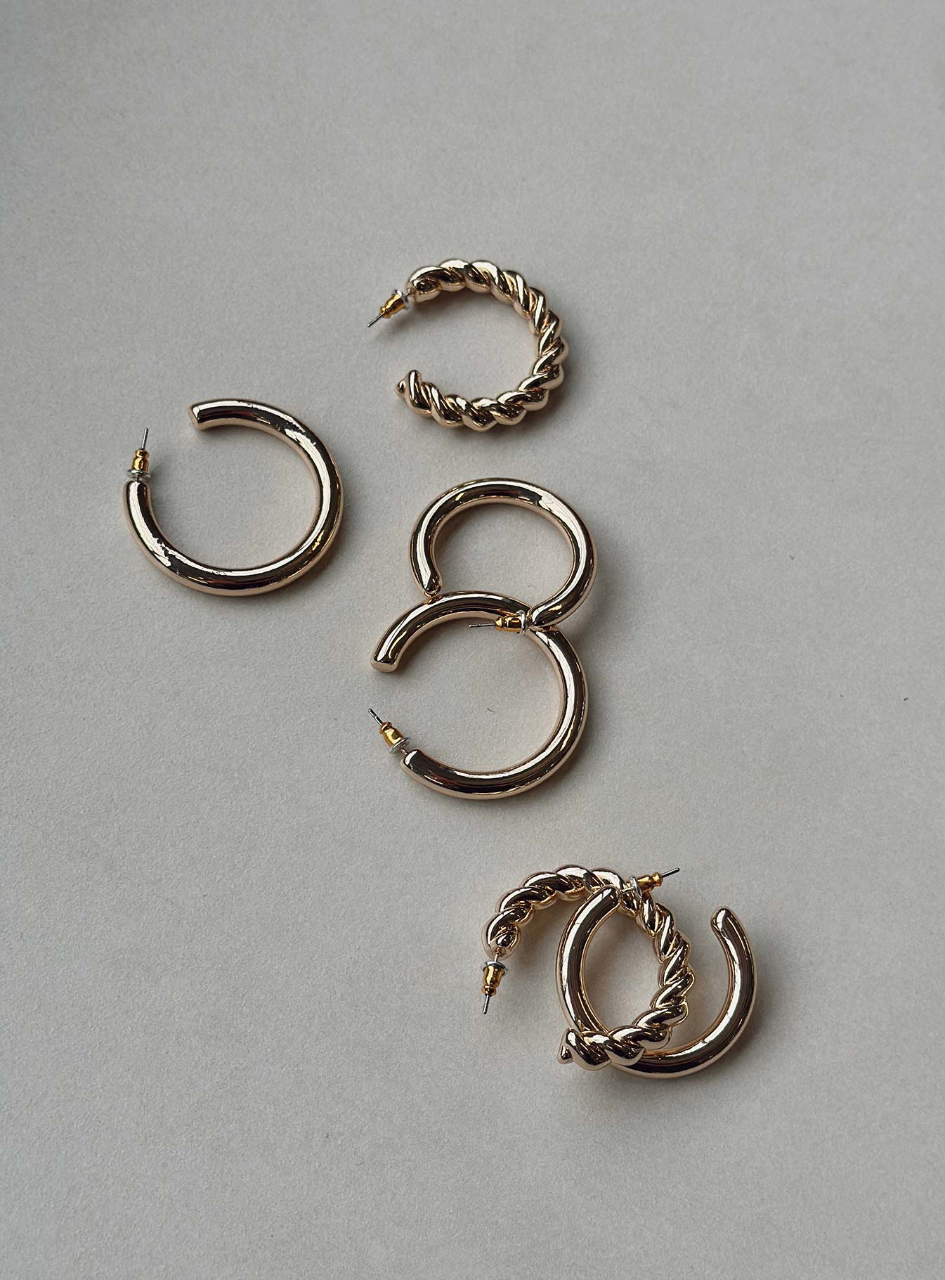Ponnette Earring Pack Gold - Image 2
