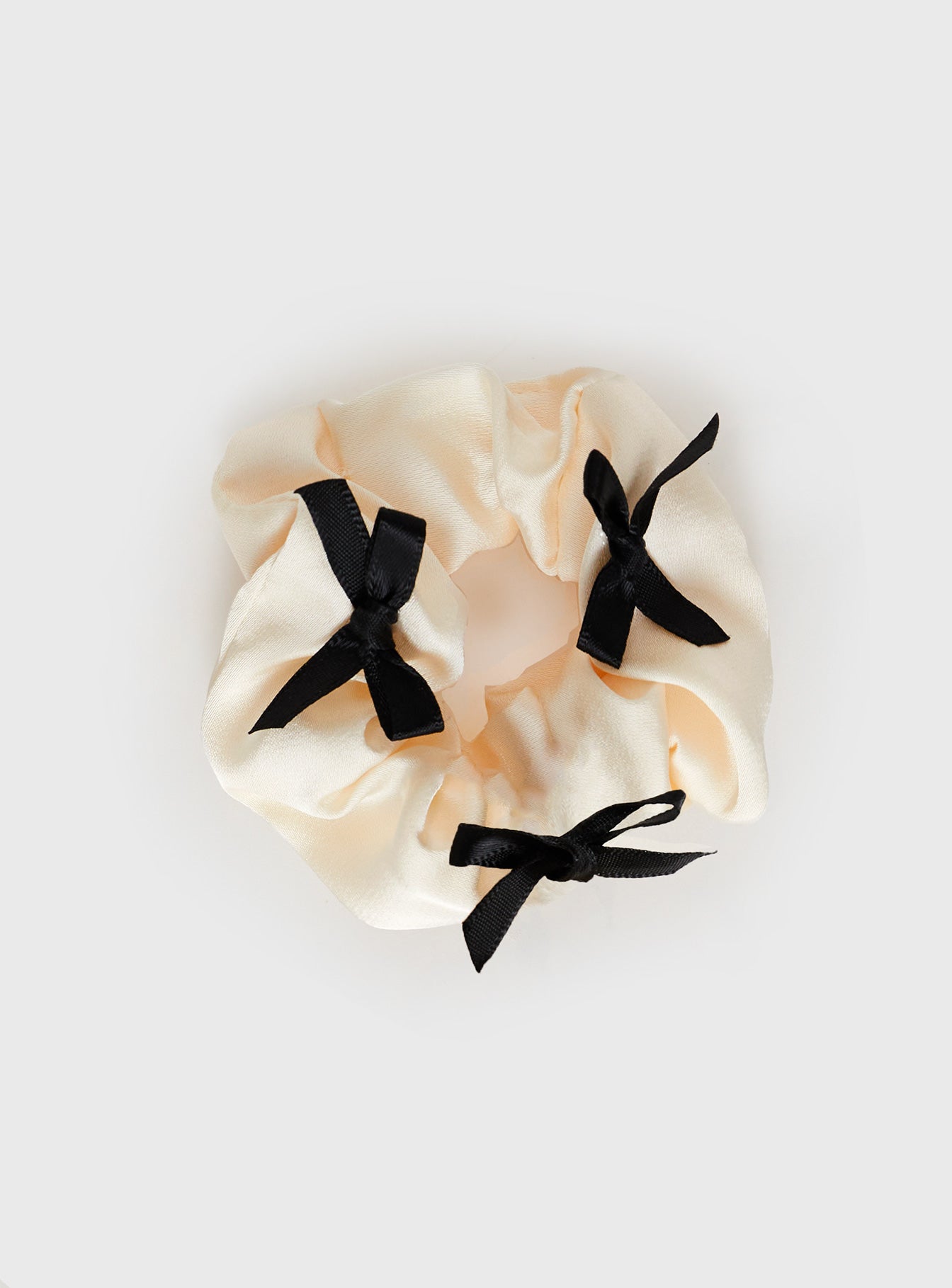 Mekhi Bow Scrunchie Cream - Image 2