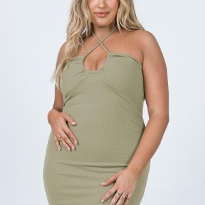 Clarke Mini Dress Khaki
