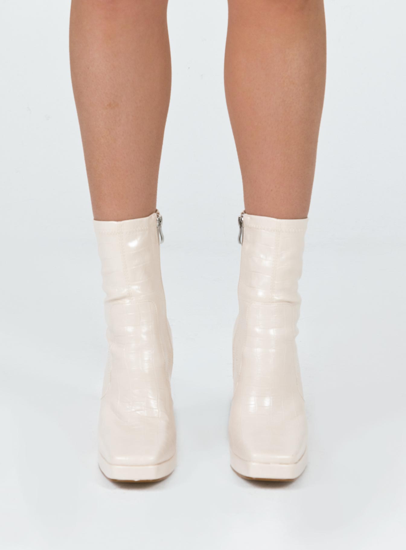 Eastern Boots Beige Croc - Image 2