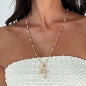 Curtis Cross Necklace Gold